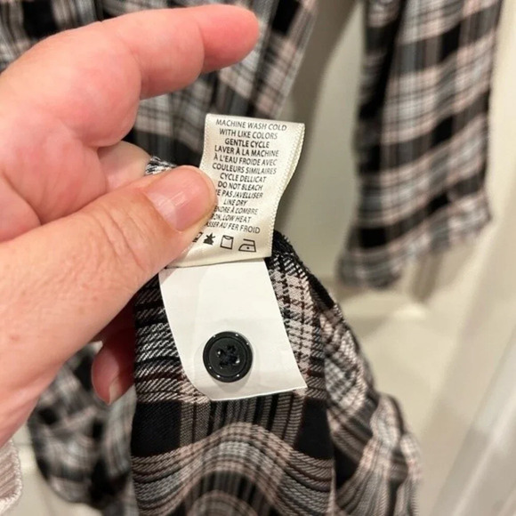 Max Studio Plaid Shirt Dress size Large - Picture 9 of 9